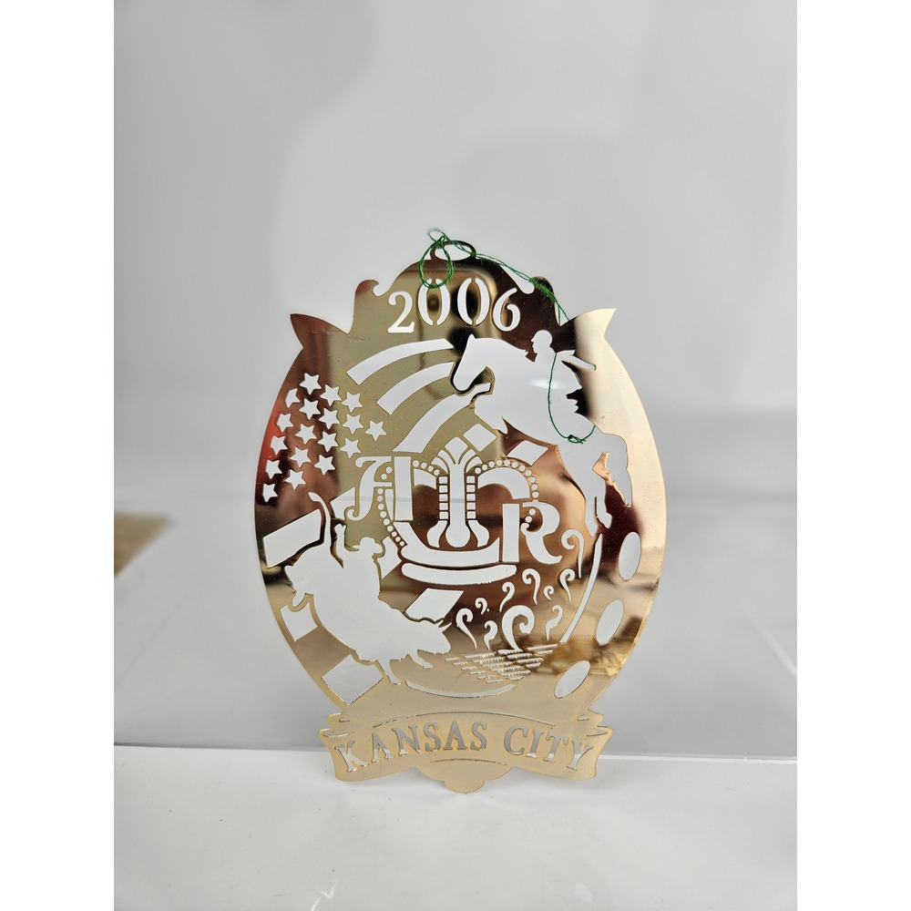 RARE Kansas City Christmas Ornaments Set of 6 Metal 24K Plated - Picture 5 of 8